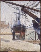 Georges Seurat The Harbour at Honfleur painting